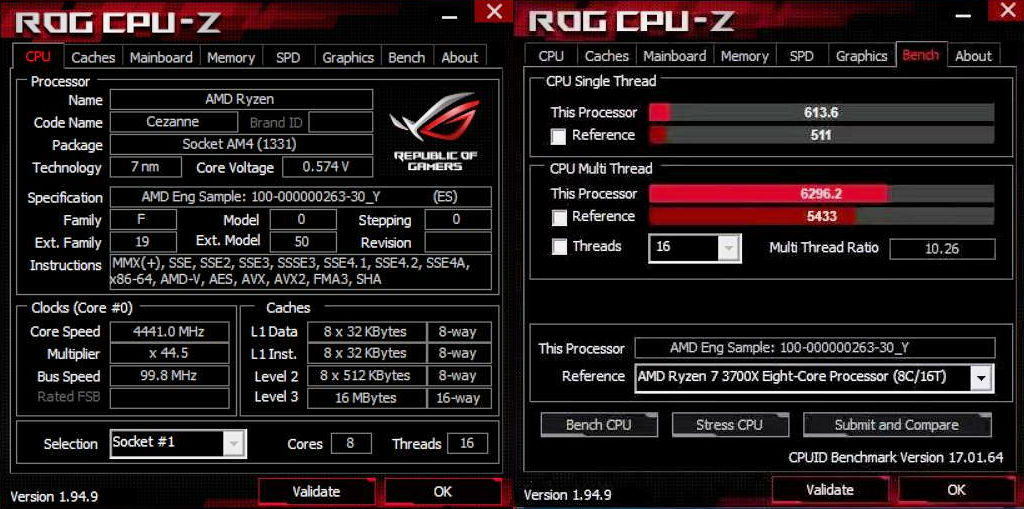 AMD Ryzen 7 5700G Cezanne Zen 3桌面APU ES泄露，显示在单线程和多线程CPU-Z分数上领先于Ryzen 7  3700X和Ryzen 7 4700G - 18luck新利官网1