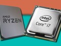 英特尔在最新的蒸汽调查CPU使用情况数据中设法恢复了AMD的份额。（图像来源：AMD / Intel / Steam  - 编辑）