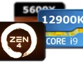 AMD Zen 4 ES在超越i9-12900K的同时，也超越了Ryzen 55600x。(图片来源:UserBenchmark/AMD -编辑)