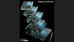 一个新的“Galaxy Z Fold Tab”渲染。(来源:LetsGoDigital)