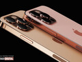 iPhone 13 Pro系列预计将有四种颜色上市，包括金色和青铜色。(图片来源:LetsGoDigital)